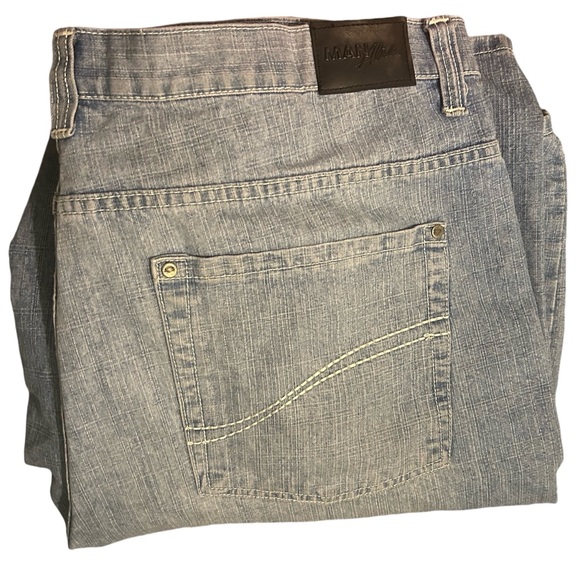 Vintage Y2K Man Alive Baggy Wide Leg Denim Jean Shorts 44 - Picture 1 of 9